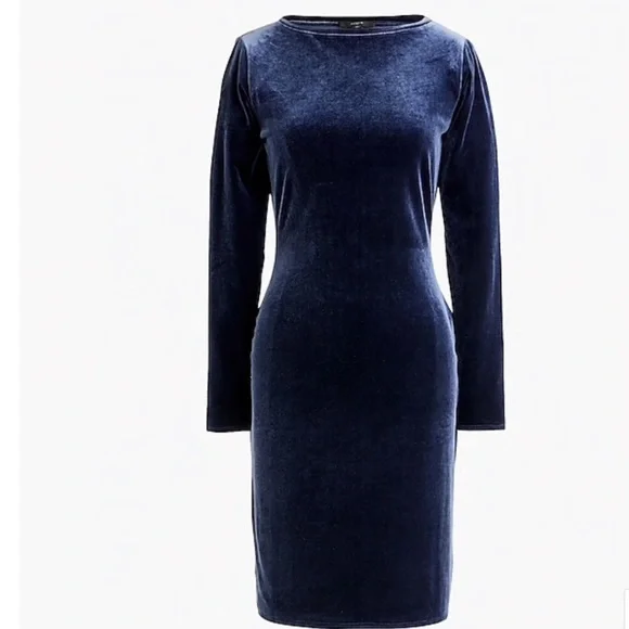 Dark Blue J Crew Velvet Dress size Small Dark Blue J Crew Velvet Dress size Small